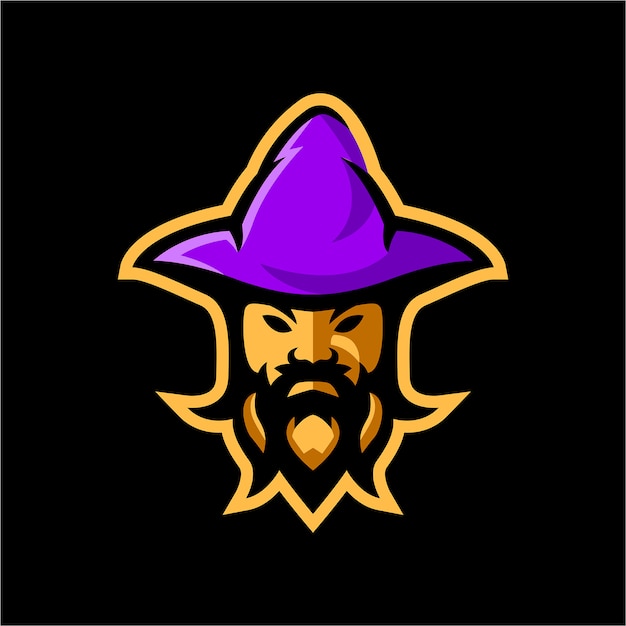 Wizard esport maskottchen logo vorlage