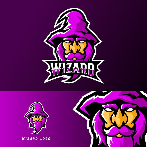 Wizard hexensport oder esport gaming maskottchen logo vorlage