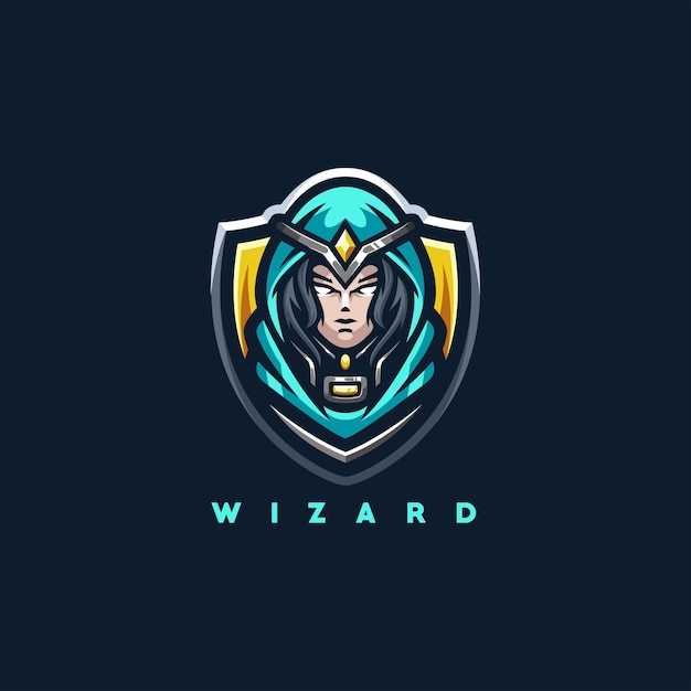 Vektor wizard lady sport logo design