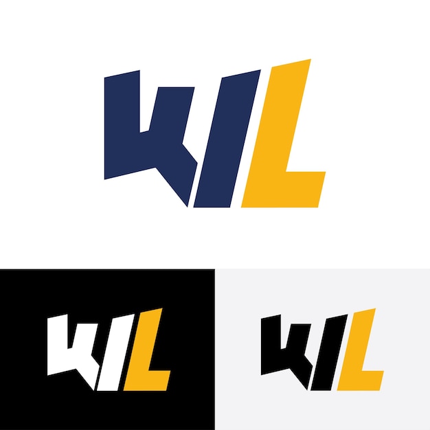 wl- oder kl-brief-logo-design-vorlage