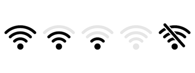 WLAN-Icon-Set. Sammlung drahtloser Technologie.