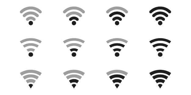 WLAN-Icon-Vektorset WLAN-Signalstärke-Symbole Vektorillustration EPS 10