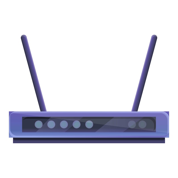 WLAN-Modem-Antennen-Symbol Cartoon des WLAN-Modem-Antennen-Vektorsymbols für Webdesign isoliert auf weißem Hintergrund