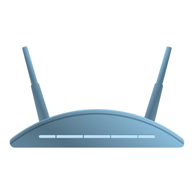 WLAN-Modem-Netzwerk-Symbol Cartoon des WLAN-Modem-Netzwerk-Vektorsymbols für Webdesign isoliert auf weißem Hintergrund
