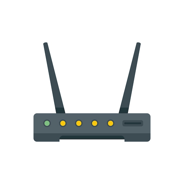 WLAN-Modem-Symbol flacher Vektor WLAN-Internet Netzwerk drahtlos isoliert