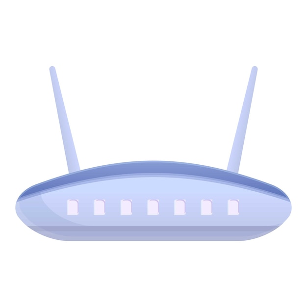 WLAN-Modem-Wireless-Symbol Cartoon des WLAN-Modem-Wireless-Vektorsymbols für Webdesign isoliert auf weißem Hintergrund
