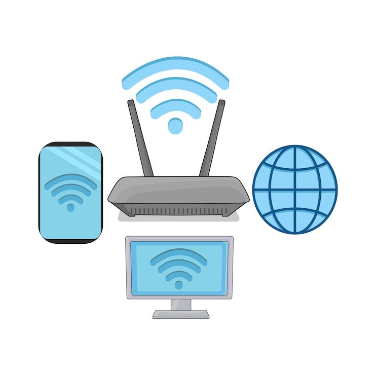 Vektor wlan router