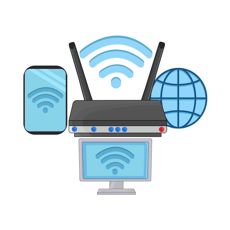 Vektor wlan router