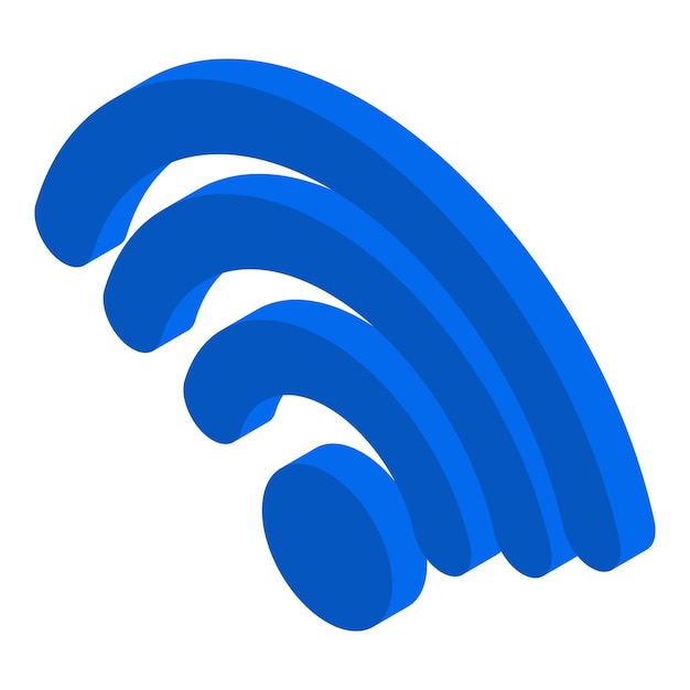 WLAN-Symbol Isometrisches WLAN-Vektorsymbol für Webdesign isoliert auf weißem Hintergrund