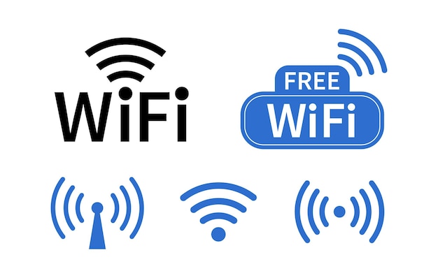 WLAN- und drahtloses Netzwerk-Symbol Internetverbindung WLAN-Drahtloses Netzwerk