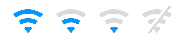 Wlan-zonenzeichen wlan-vektorsymbole kostenloses wlan-icon-set symbole für drahtlose netzwerktechnologie internetverbindungssymbol wlan-pegel und wlan-signal wlan-signalpegel