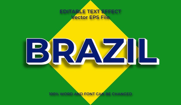 WM-Fußball Brasilien bearbeitbarer Texteffekt.