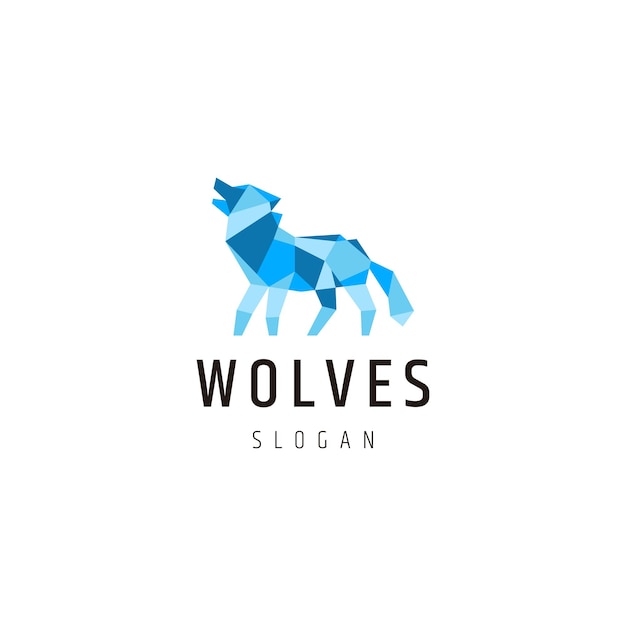 Wolf geometrisches logo-icon-design
