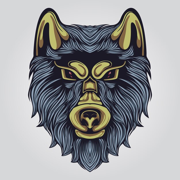 Wolf kunstwerk illustration