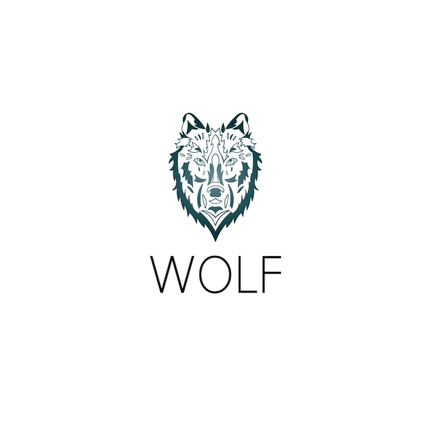 Wolf-logo-grafik-design-konzept. bearbeitbares wolfselement, kann als logo, symbol, vorlage in web und print verwendet werden