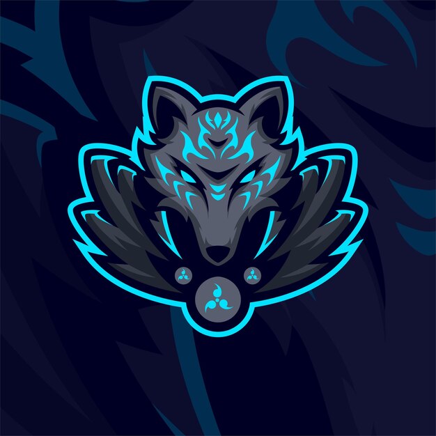 Wolf-masscot-logo-illustration premium-vektor