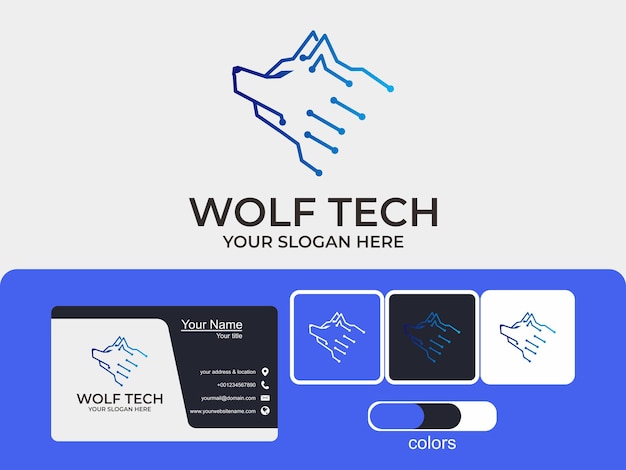 Wolf-technologie und visitenkarte