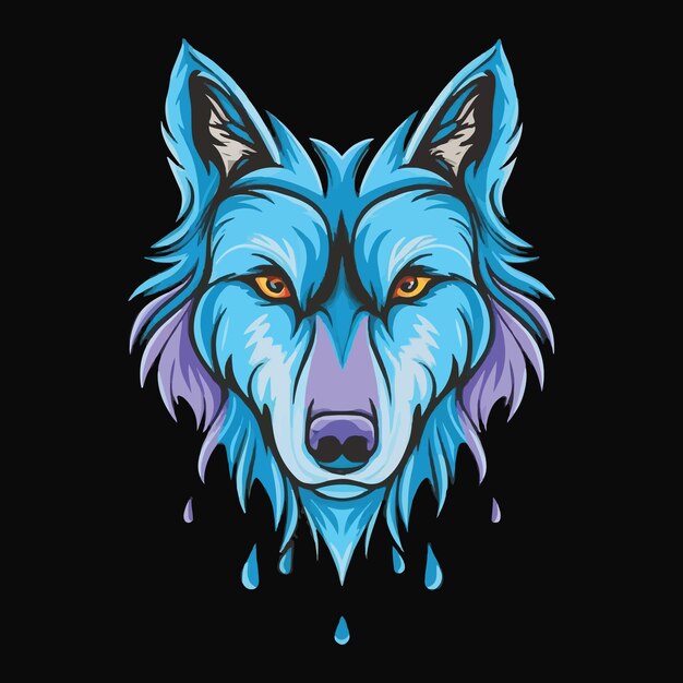 Vektor wolf-vektor-illustration für ein t-shirt