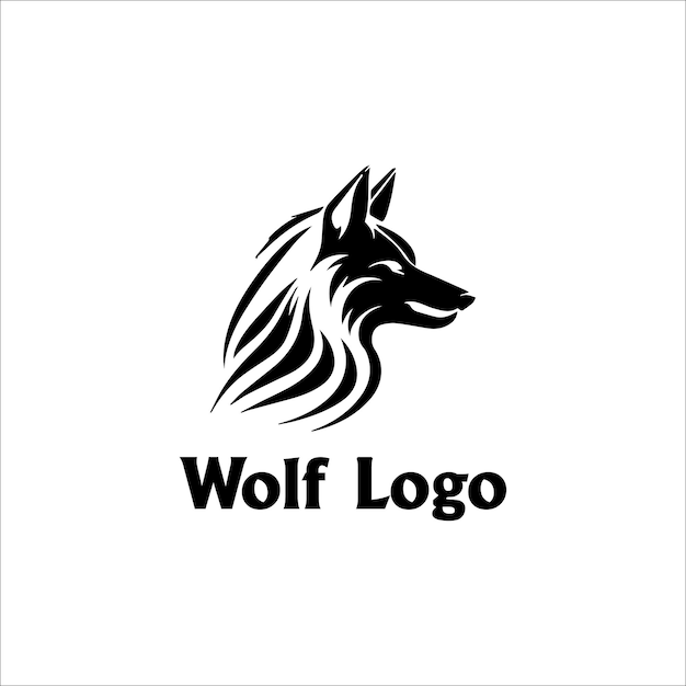 Wolf-Vintage-Logo-Vektor-Illustration