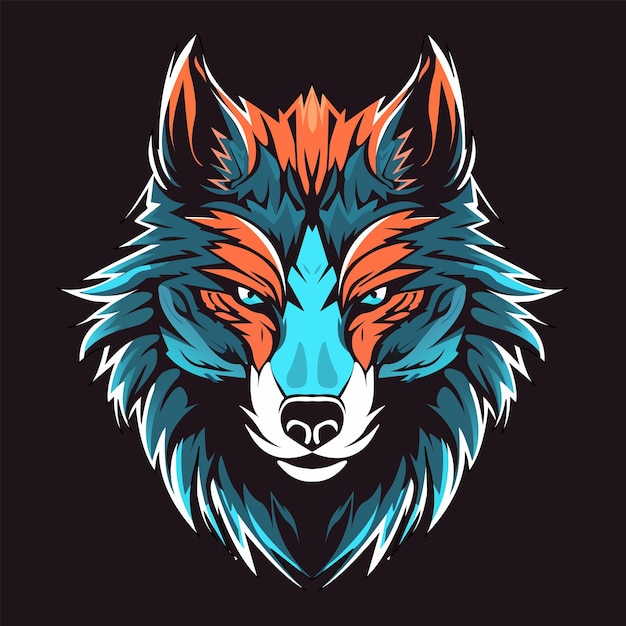 Wolfsgesicht-logo-vektor-illustration