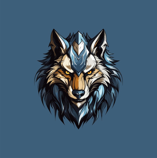 Vektor wolfskopf-vektor-illustration