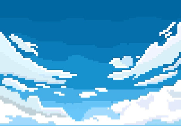 Wolke am Himmel mit Pixel-Art-Stil
