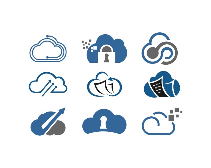 Wolke formt Designvektorsatz