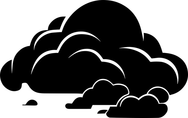 Wolken-logo-monochrom-design-stil