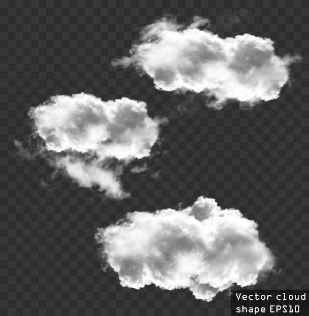 Wolken-Vektor-Sammlung Wolke formt Illustration