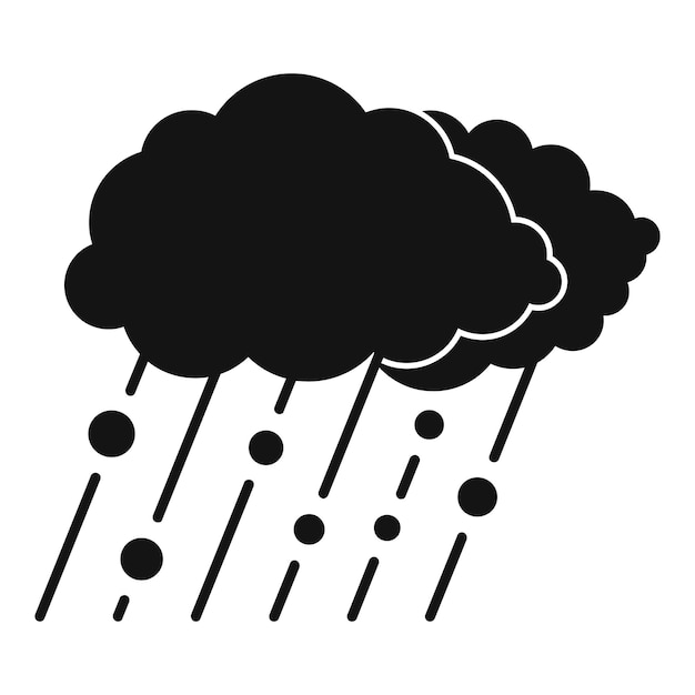Wolkenregen-schnee-symbol einfache illustration des wolkenregen-schnee-vektorsymbols für das web