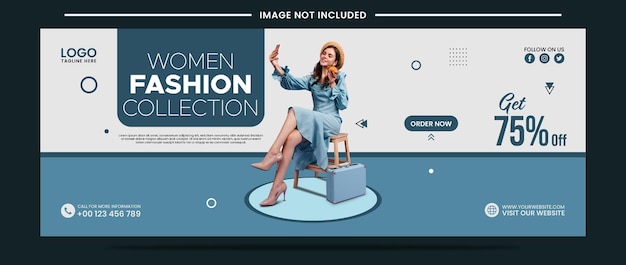 Women fashion collection social-media-banner-template-design