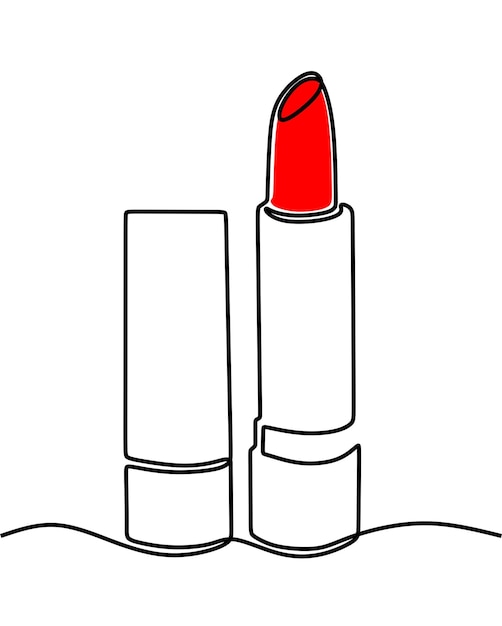Vektor womens beauty lipstick online fortlaufende einzeilige kunst