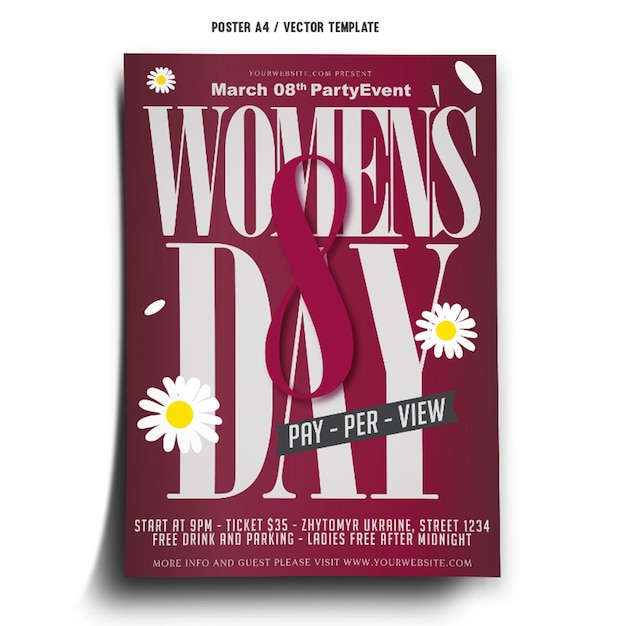 Vektor womens day event poster club-vorlage