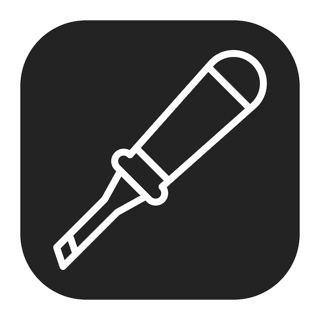 Wood Carving Chisel-Icon-Vektorbild kann für Crafting verwendet werden