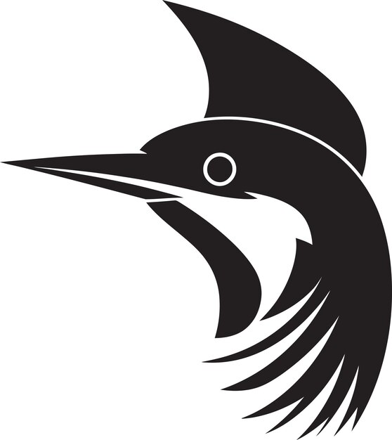 Vektor woodpecker bird logo design schwarz elegant schwarz woodpecker bird logo design minimalistisch