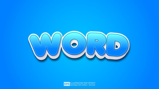 Word-bearbeitbare Texteffekt-Schriftart