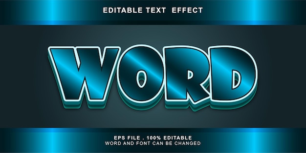 Vektor word-texteffekt editierbar