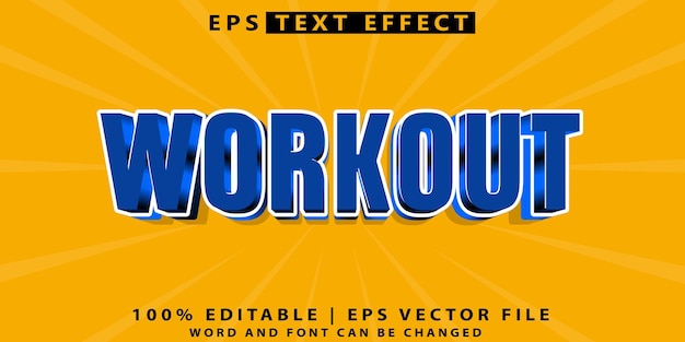 Workout 3D-Text-Effekt und bearbeitbar
