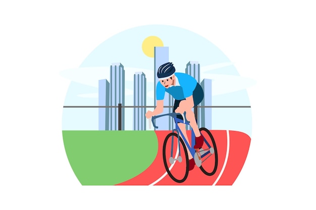 Workout- und Sport-Flat-Design-Illustration