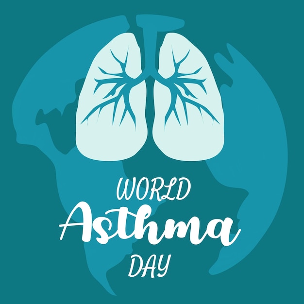 World asthma day holiday konzept vorlage für hintergrundbannerkarte und poster