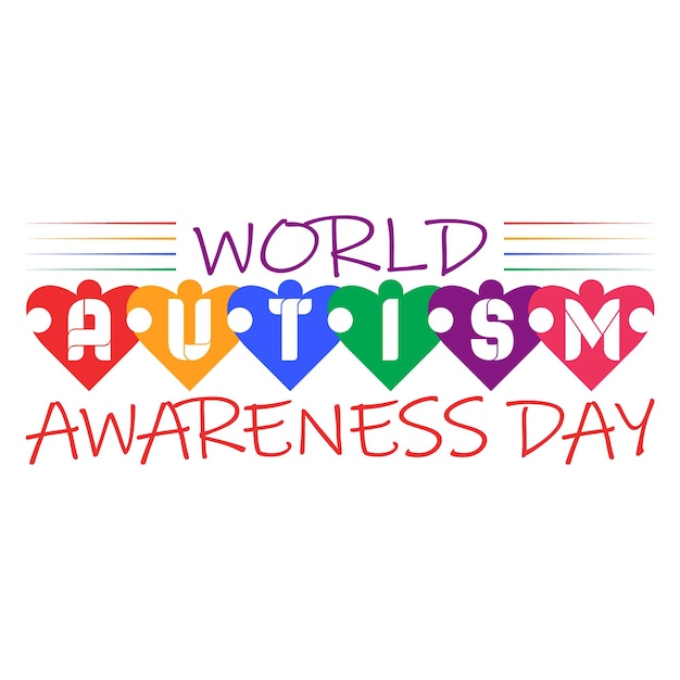 Vektor world autism awareness day t-shirt design typografie-vektorillustration