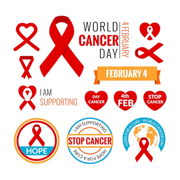 World cancer day elements-sammlung