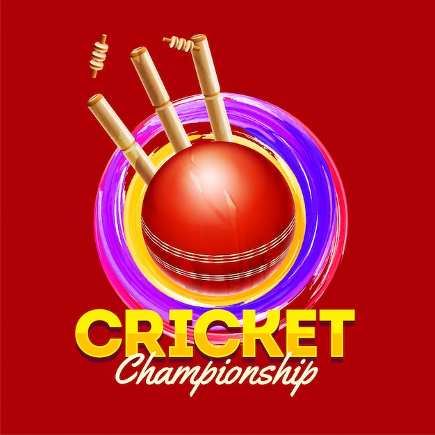 World cricket championship-konzept.