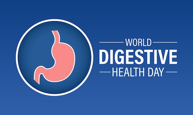 Vektor world digestive health day design vector 29. mai bewusstseinskampagne für magengesundheit vorlage banner3