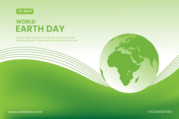 World Earth Day Social Media Poster Banner Template Design