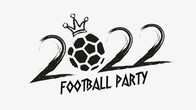 Vektor world football party hintergrund illustration 2022 vektordesign