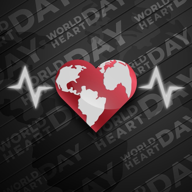 Vektor world heart day social media post