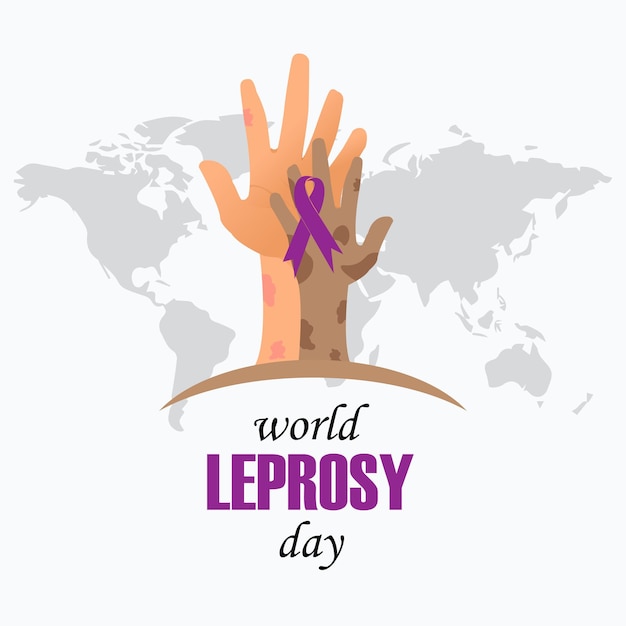 Vektor world leprosy day vektor-illustration world leprosy day mit handvektor
