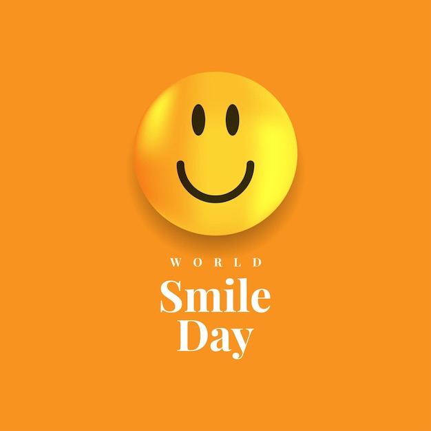 Vektor world smile day celebration template design