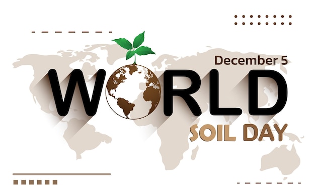 Vektor world soil day design vector illustration für posterhintergrund und bannerdesign